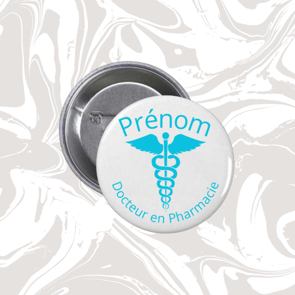 👉 Badge personnalisable – Docteur en Pharmacie ⚕️