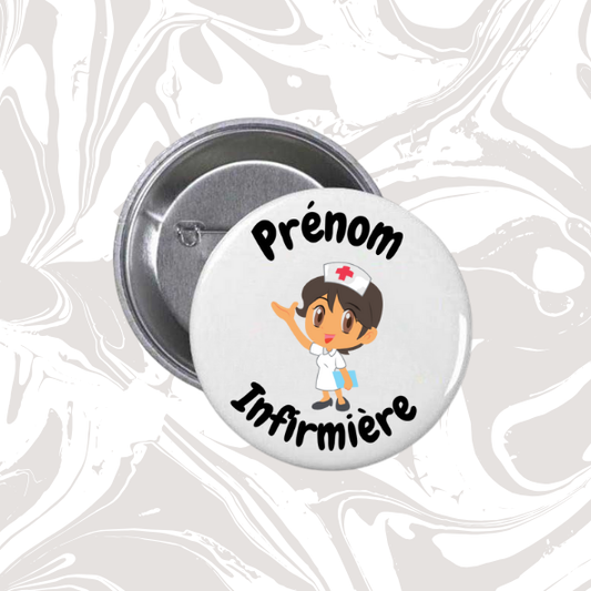 👉 Badge prénom personnalisable “Infirmier cartoon”