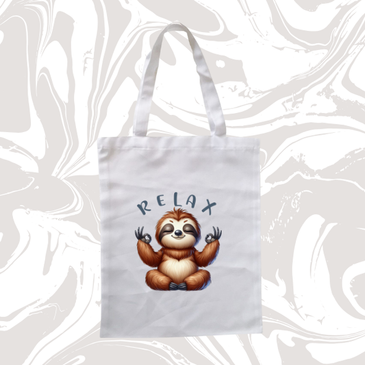 👉 Tote bag paresseux – "Relax" 🦥