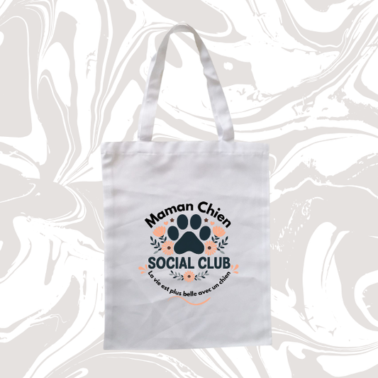 👉 Tote bag "Maman Chien – Social Club" 🐶
