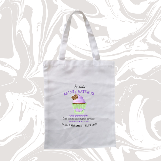👉 Tote bag – "Mamie Gâteaux" 🧁👵