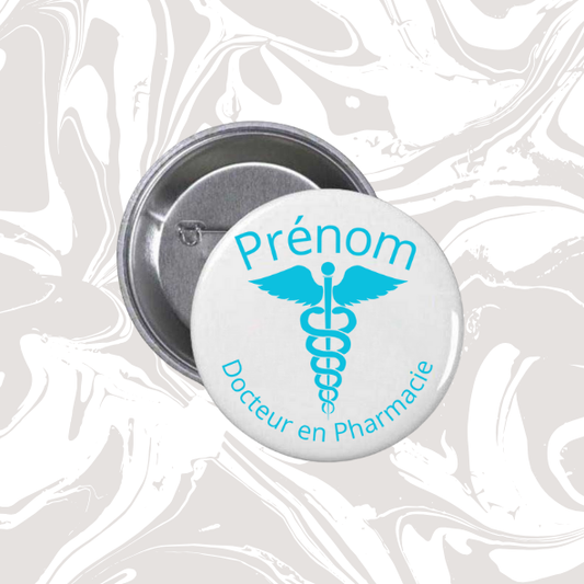 👉 Badge personnalisable – Docteur en Pharmacie ⚕️