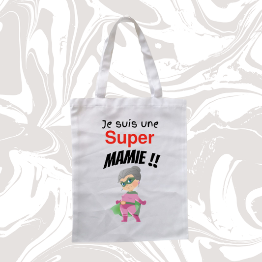 👉 Tote bag – Je suis une Super Mamie !! 🦸‍♀️💖