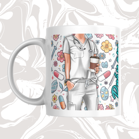👉 Mug personnalisable – Aide Soignante 💉☕