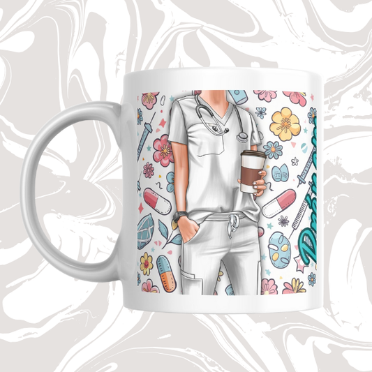👉 Mug personnalisable – Aide Soignante 💉☕