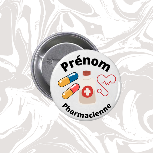 🏷️ Badge personnalisable – Pharmacienne 💊