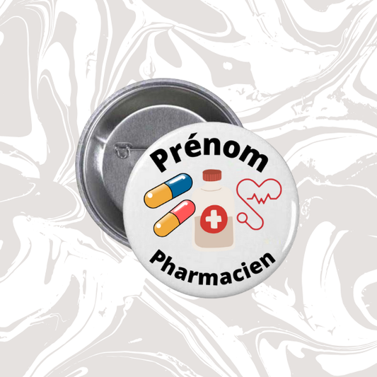 🏷️ Badge personnalisable – Pharmacien 💊
