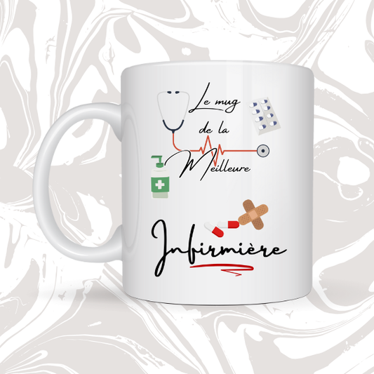 👉 Mug Infirmière – Le mug de la Meilleure Infirmière ❤️‍🩹