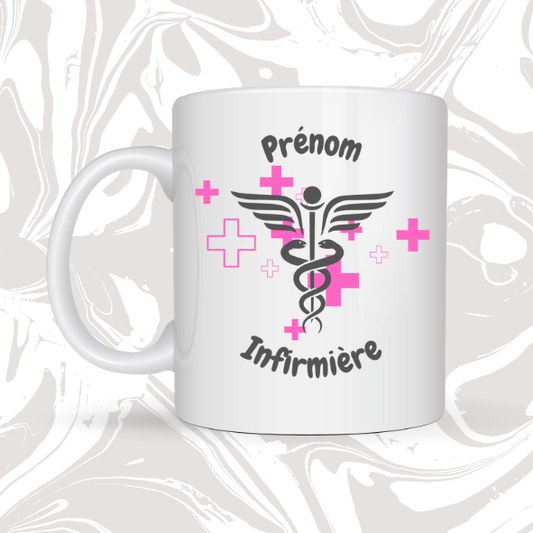 👉 Mug personnalisable – Infirmière 🩺