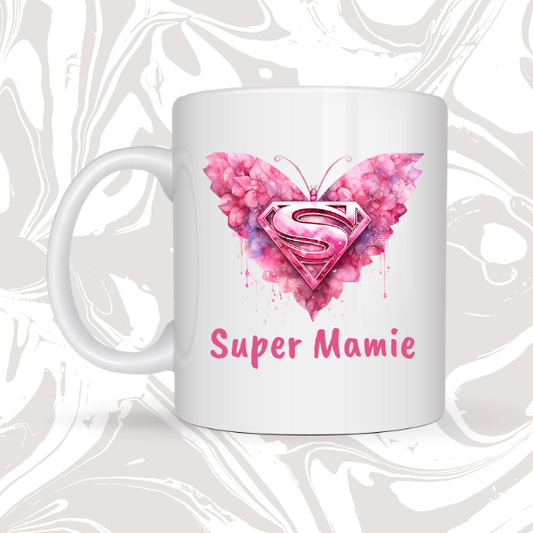 👉 Mug Super Mamie 💕 – Cadeau Original et Tendre