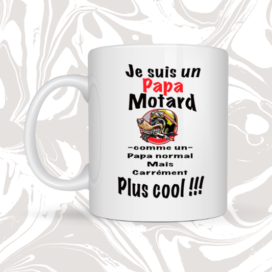 🏍️ Mug cadeau "Papa Motard – Plus cool qu’un papa normal" 🔥