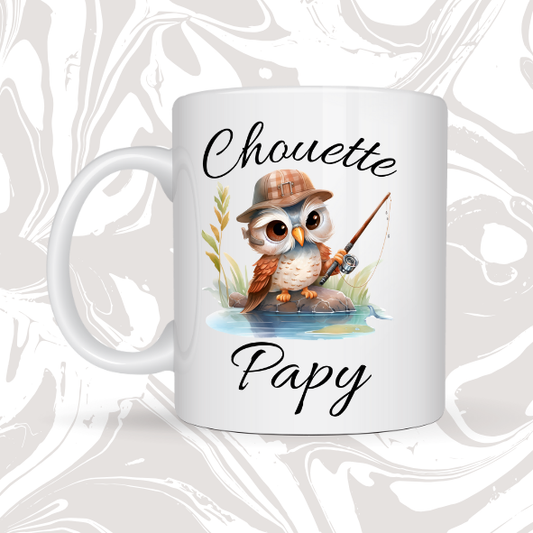 🦉 Mug "Chouette Papy" – Cadeau original et attendrissant