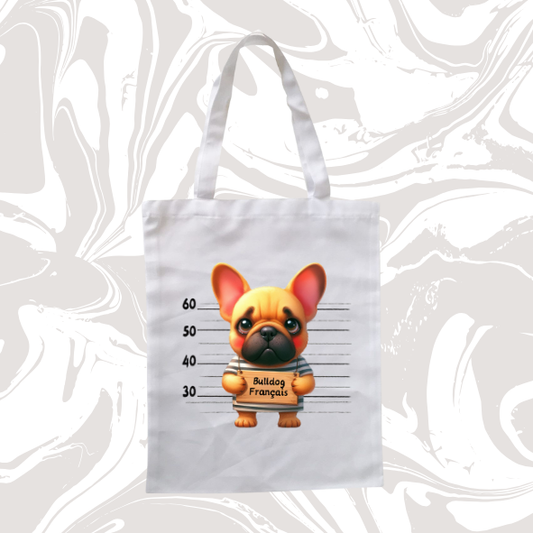 🐶 Tote Bag "Bulldog Français – Mugshot" 🎒