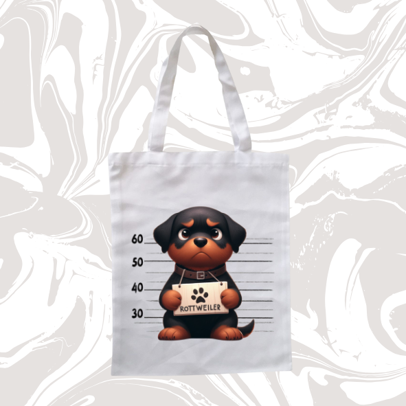🐾 Tote Bag "Rottweiler – Mugshot" 🎒