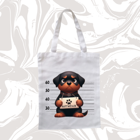 🐾 Tote Bag "Rottweiler – Mugshot" 🎒