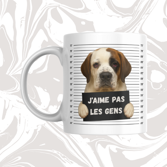 👉 Mug chien drôle – “J’aime pas les gens”