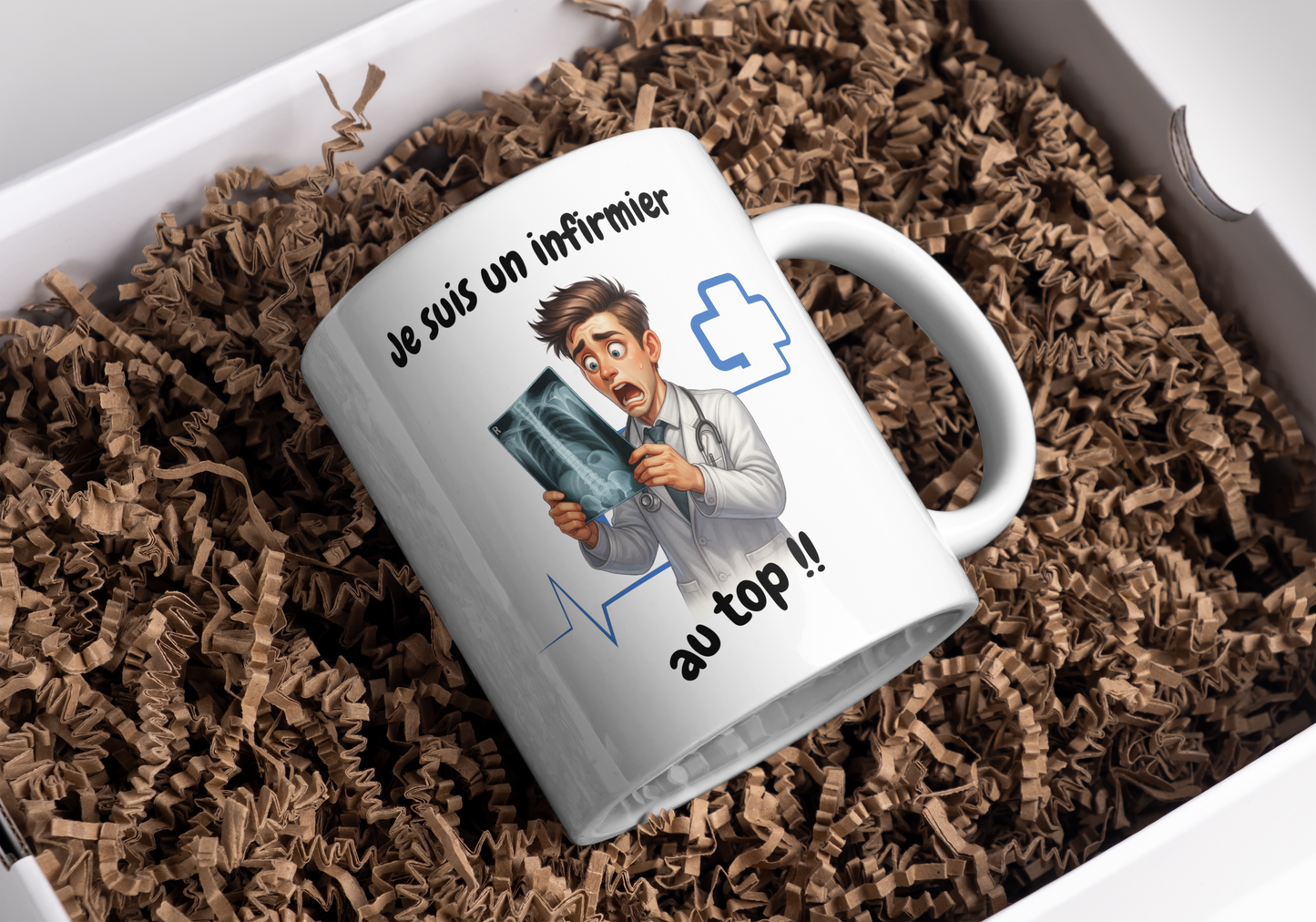👉 Mug infirmier “Je suis un infirmier au top !!”